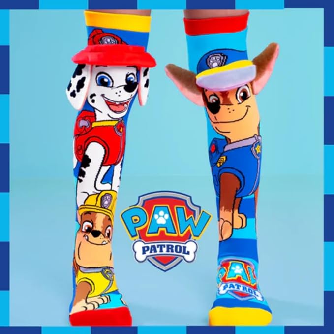Paw Patrol Chase Marshal and Rubble Socks