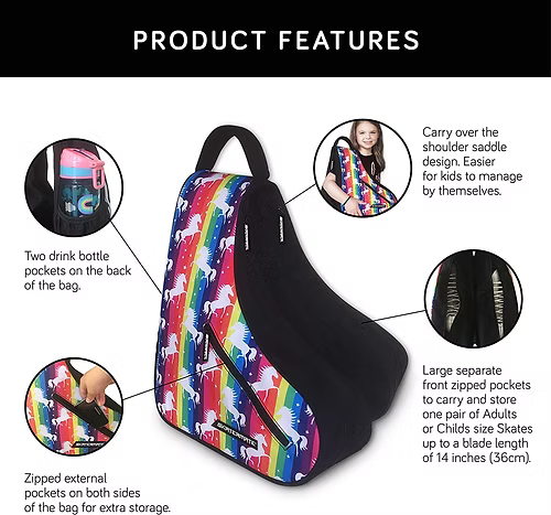 Skatermate Skate Bag - Rainbow Unicorn