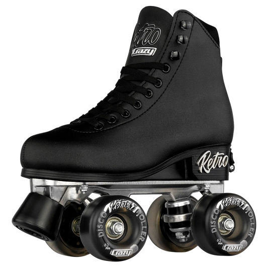 Crazy Adjustable Retro Roller Skates Black
