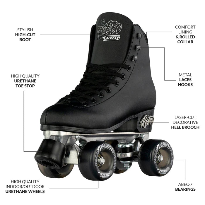 Retro | Roller Skates | Black