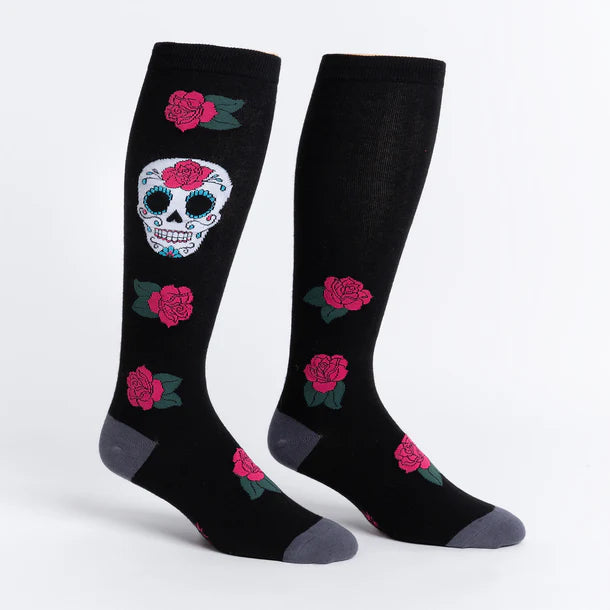 Sugar Skull Knee High Socks - Sock it to me