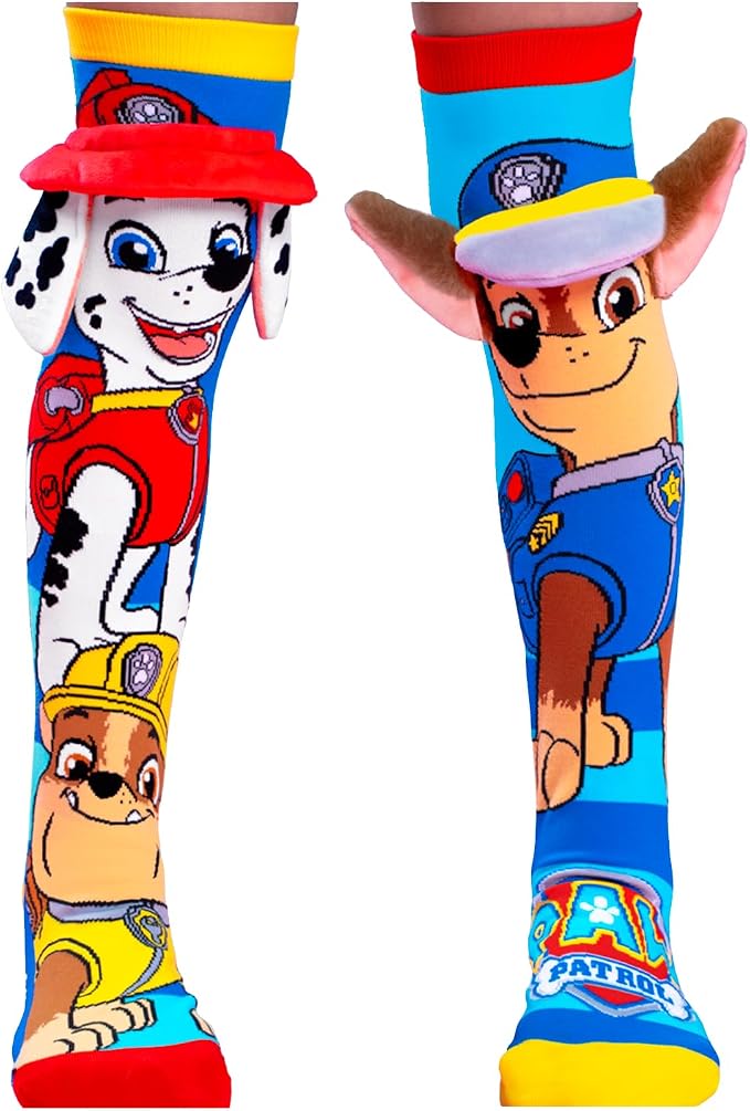 Paw Patrol Chase Marshal and Rubble Socks
