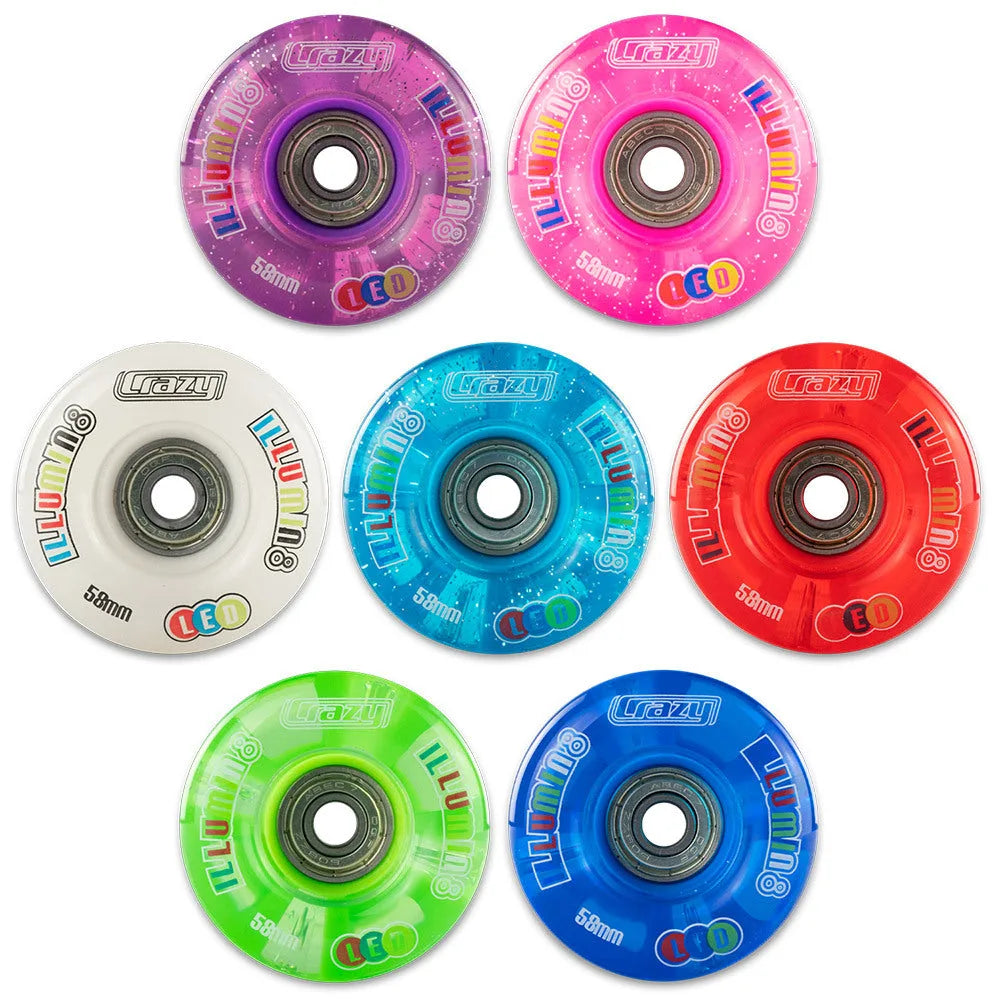 Crazy Illumin8 Skate Wheels 58 mm