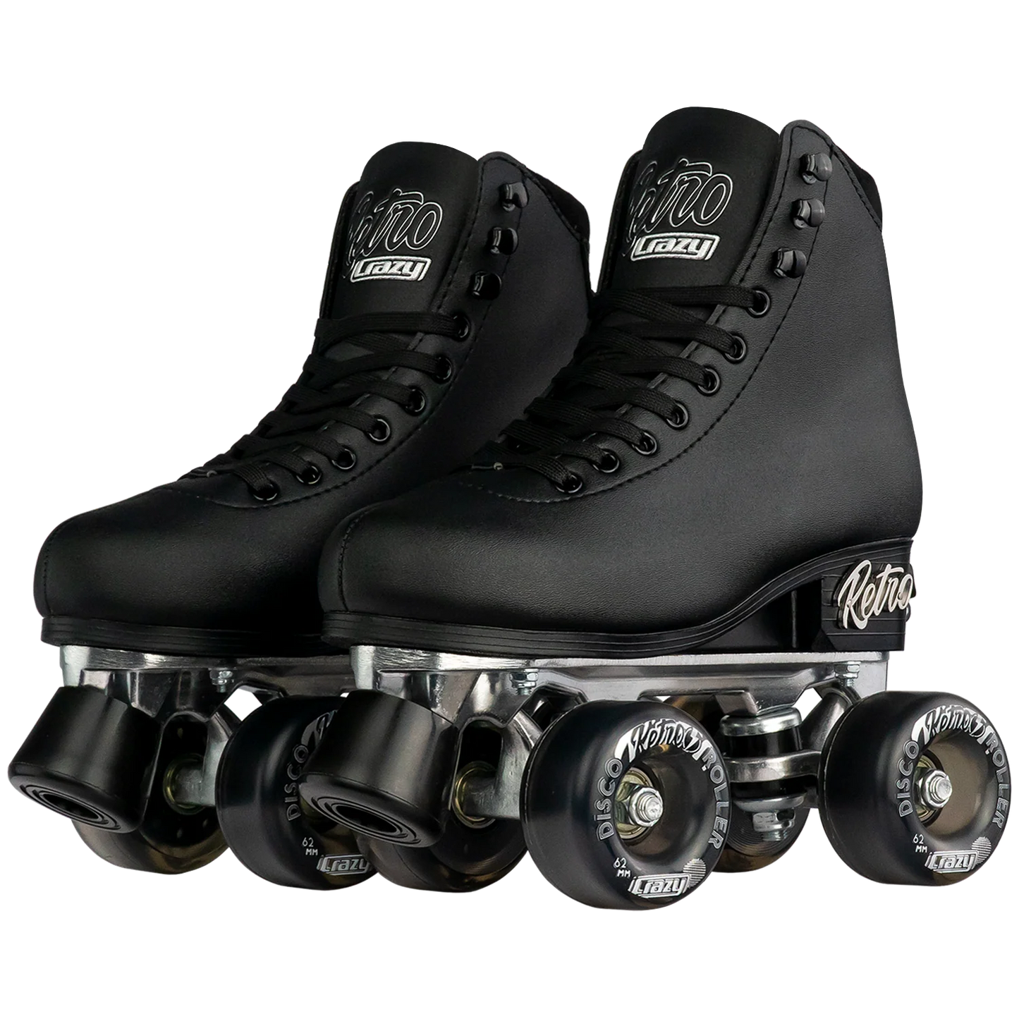 Crazy Adjustable Retro Roller Skates Black