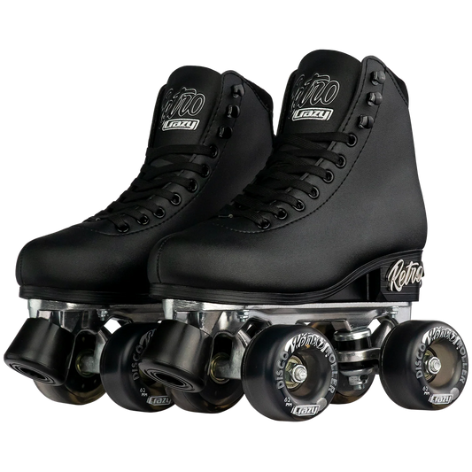 Crazy Adjustable Retro Roller Skates Black
