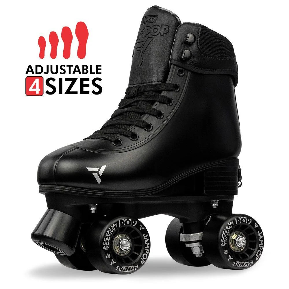 Black Jam Pop Adjustable Roller Skates J12-2
