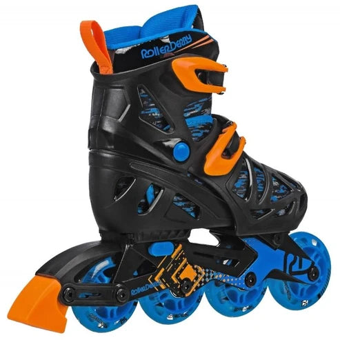 RDS Tracer - Black/orange/blue Kids Adjustable Roller blades
