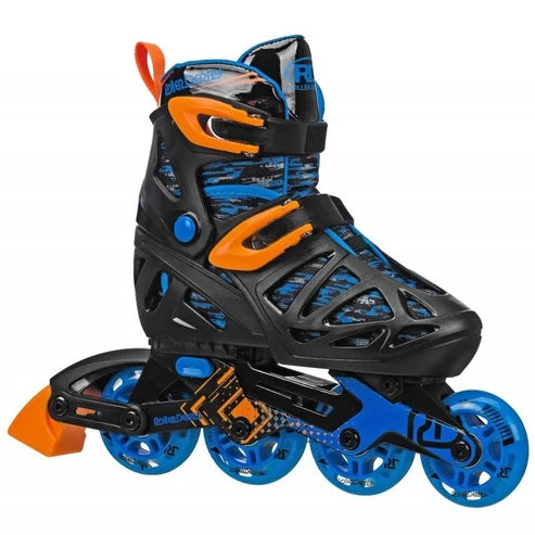 RDS Tracer - Black/orange/blue Kids Adjustable Roller blades