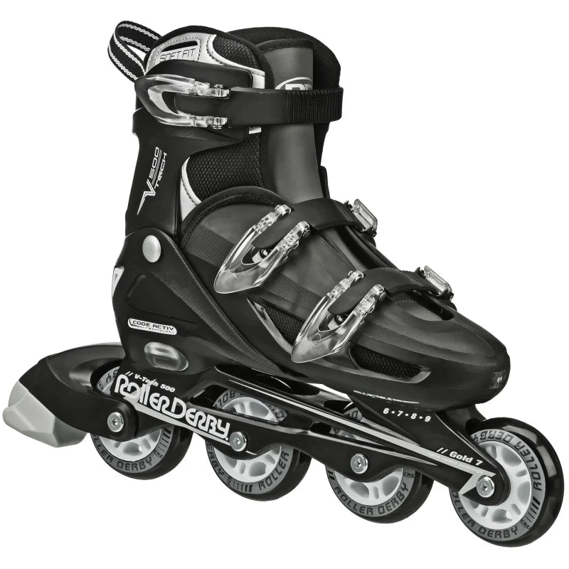 RDS V-Tech 500 - Black Adjustable Inline Skates