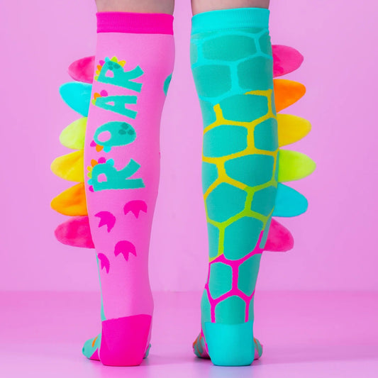 Pink Roar Dino Socks